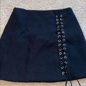 Forever 21 Black Suede Miniskirt
